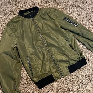 Green Zara Bomber Jacket